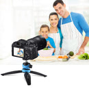 PULUZ 20cm Pocket Plastic Tripod Mount with 360 Degree Ball Head for Smartphones, GoPro, DSLR Cameras(Blue)