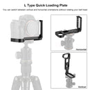 PULUZ 1/4 inch Vertical Shoot Quick Release L Plate Bracket Base Holder for Sony A9 (ILCE-9) / A7 III/ A7R III(Black)
