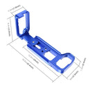 PULUZ 1/4 inch Vertical Shoot Quick Release L Plate Bracket Base Holder for Sony A9 (ILCE-9) / A7 III/ A7R III(Blue)