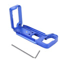 PULUZ 1/4 inch Vertical Shoot Quick Release L Plate Bracket Base Holder for Sony A9 (ILCE-9) / A7 III/ A7R III(Blue)