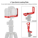 PULUZ 1/4 inch Vertical Shoot Quick Release L Plate Bracket Base Holder for Sony A9 (ILCE-9) / A7 III/ A7R III(Red)
