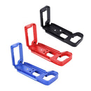 PULUZ 1/4 inch Vertical Shoot Quick Release L Plate Bracket Base Holder for Sony A9 (ILCE-9) / A7 III/ A7R III(Red)