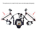 PULUZ 5 inch 12.7cm Length 20.8mm Diameter Dual Balls Carbon Fiber Floating Arm, Ball Diameter: 25mm(Black)
