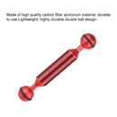 PULUZ 5 inch 12.7cm Length 20.8mm Diameter Dual Balls Carbon Fiber Floating Arm, Ball Diameter: 25mm(Red)