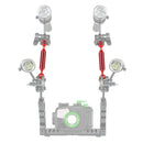 PULUZ 5 inch 12.7cm Length 20.8mm Diameter Dual Balls Carbon Fiber Floating Arm, Ball Diameter: 25mm(Red)