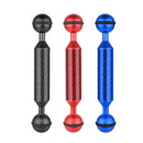 PULUZ 5 inch 12.7cm Length 20.8mm Diameter Dual Balls Carbon Fiber Floating Arm, Ball Diameter: 25mm(Red)