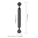 PULUZ 7 inch 17.7cm Length 20.8mm Diameter Dual Balls Carbon Fiber Floating Arm, Ball Diameter: 25mm(Black)