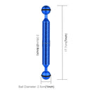 PULUZ 7 inch 17.7cm Length 20.8mm Diameter Dual Balls Carbon Fiber Floating Arm, Ball Diameter: 25mm(Blue)