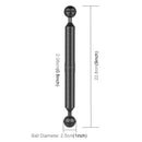 PULUZ 9 inch 22.8cm Length 20.8mm Diameter Dual Balls Carbon Fiber Floating Arm, Ball Diameter: 25mm(Black)