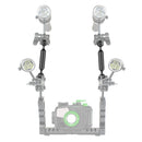 PULUZ 9 inch 22.8cm Length 20.8mm Diameter Dual Balls Carbon Fiber Floating Arm, Ball Diameter: 25mm(Black)