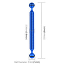 PULUZ 9 inch 22.8cm Length 20.8mm Diameter Dual Balls Carbon Fiber Floating Arm, Ball Diameter: 25mm(Blue)