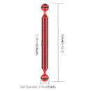 PULUZ 9 inch 22.8cm Length 20.8mm Diameter Dual Balls Carbon Fiber Floating Arm, Ball Diameter: 25mm(Red)