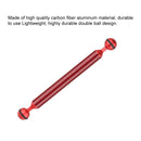 PULUZ 9 inch 22.8cm Length 20.8mm Diameter Dual Balls Carbon Fiber Floating Arm, Ball Diameter: 25mm(Red)