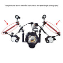 PULUZ 9 inch 22.8cm Length 20.8mm Diameter Dual Balls Carbon Fiber Floating Arm, Ball Diameter: 25mm(Red)