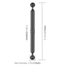 PULUZ 11 inch 27.9cm Length 20.8mm Diameter Dual Balls Carbon Fiber Floating Arm, Ball Diameter: 25mm(Black)