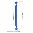 PULUZ 11 inch 27.9cm Length 20.8mm Diameter Dual Balls Carbon Fiber Floating Arm, Ball Diameter: 25mm(Blue)