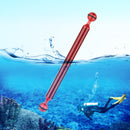 PULUZ 11 inch 27.9cm Length 20.8mm Diameter Dual Balls Carbon Fiber Floating Arm, Ball Diameter: 25mm(Red)