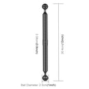 PULUZ 12 inch 30.4cm Length 20.8mm Diameter Dual Balls Carbon Fiber Floating Arm, Ball Diameter: 25mm(Black)