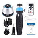 PULUZ Electronic 360 Degree Rotation Panoramic Head + Tripod Mount + GoPro Clamp + Phone Clamp with Remote Controller for Smartphones, GoPro, DSLR Cameras(Blue)