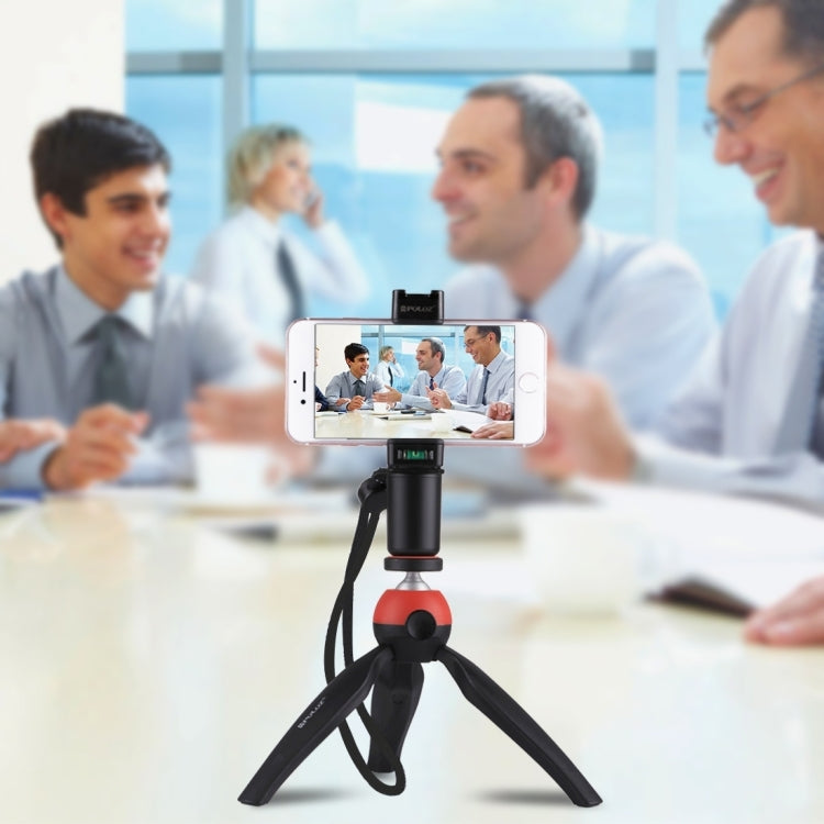 PULUZ Vlogging Live Broadcast Handheld Grip Selfie Rig Stabilizer ABS Tripod Adapter Mount with Cold Shoe Base & Wrist Strap