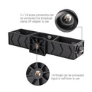PULUZ Live Broadcast Multi-camera Stand Clip Bracket Holder with 3 x 1/4 inch Threads Screw(Black)