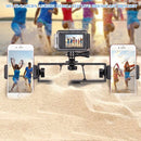 PULUZ Live Broadcast Multi-camera Stand Clip Bracket Holder with 3 x 1/4 inch Threads Screw(Black)