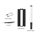 PULUZ 122 LEDs Photo Handheld Stick Light Full Color RGB Fill Light with Barndoor