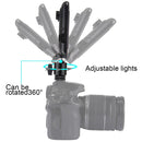 PULUZ 152 SMD 2835 LEDs 230-840LM 3000-4500K Dimmable Studio Light Video & Photo Light for Canon, Nikon, DSLR Cameras