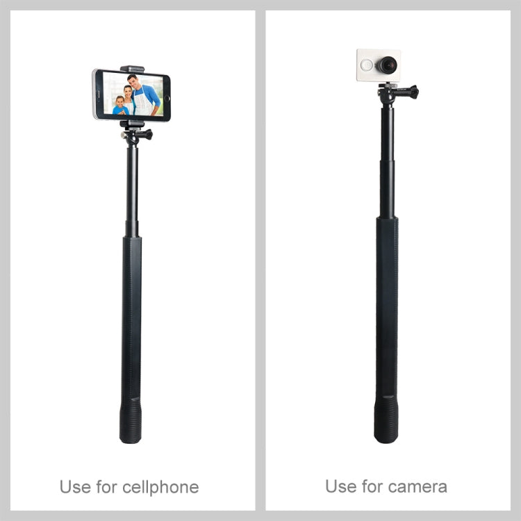PULUZ Waterproof Aluminum Alloy Extendable Handheld Selfie Stick Monopod with Quick Release Base & Long Screw & Lanyard forGoPro HERO10 Black / HERO9 Black / HERO8 Black / HERO7 /6 /5 /5 Session /4 Se ... o Action and Other Action Cameras, Length: 38-97cm