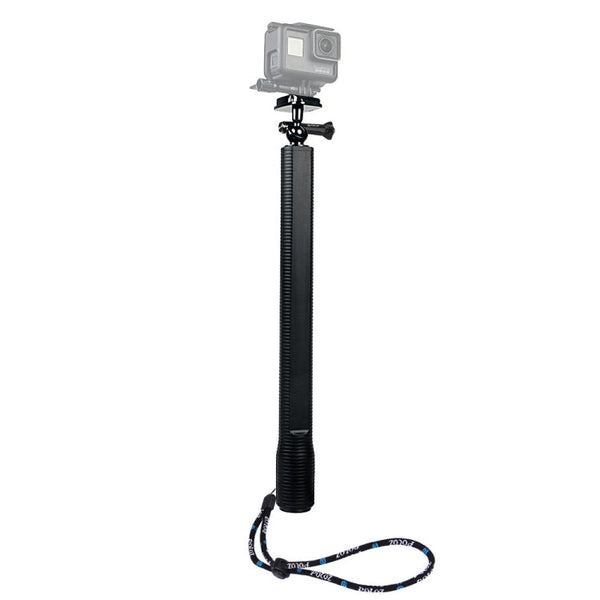 PULUZ Waterproof Aluminum Alloy Extendable Handheld Selfie Stick Monopod with Quick Release Base & Long Screw & Lanyard forGoPro HERO10 Black / HERO9 Black / HERO8 Black / HERO7 /6 /5 /5 Session /4 Se ... o Action and Other Action Cameras, Length: 38-97cm