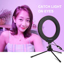 PULUZ 6.2 inch 16cm USB RGBW Dimmable LED Ring Vlogging Photography Video Lights with Cold Shoe Tripod Ball Head & Remote Control(Black)