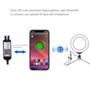 PULUZ 6.2 inch 16cm USB RGBW Dimmable LED Ring Vlogging Photography Video Lights with Cold Shoe Tripod Ball Head & Remote Control(Black)