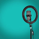 PULUZ 10.2 inch 26cm USB RGBW Dimmable LED Ring Vlogging Photography Video Lights with Tripod Ball Head & Remote Control & Phone Clamp(Black)