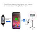 PULUZ 10.2 inch 26cm USB RGBW Dimmable LED Ring Vlogging Photography Video Lights with Tripod Ball Head & Remote Control & Phone Clamp(Pink)