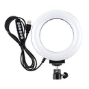 PULUZ 4.7 inch 12cm Curved Surface USB 10 Modes 8 Colors RGBW Dimmable LED Ring Vlogging Photography Video Lights with Tripod Ball Head(Black)