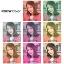 PULUZ 4.7 inch 12cm Curved Surface USB 10 Modes 8 Colors RGBW Dimmable LED Ring Vlogging Photography Video Lights with Tripod Ball Head(Black)