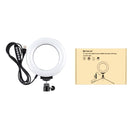 PULUZ 4.7 inch 12cm Curved Surface USB 10 Modes 8 Colors RGBW Dimmable LED Ring Vlogging Photography Video Lights with Tripod Ball Head(Black)