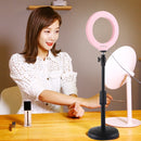 PULUZ 4.7 inch 12cm USB 10 Modes 8 Colors RGBW Dimmable LED Ring Vlogging Photography Video Lights with Tripod Ball Head(Pink)