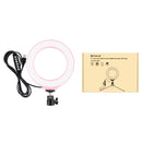 PULUZ 4.7 inch 12cm USB 10 Modes 8 Colors RGBW Dimmable LED Ring Vlogging Photography Video Lights with Tripod Ball Head(Pink)