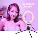 PULUZ 4.7 inch 12cm USB 10 Modes 8 Colors RGBW Dimmable LED Ring Vlogging Photography Video Lights with Tripod Ball Head(Pink)