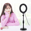 PULUZ 6.2 inch 16cm USB 10 Modes 8 Colors RGBW Dimmable LED Ring Vlogging Photography Video Lights with Tripod Ball Head(Black)