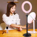 PULUZ 6.2 inch 16cm USB 10 Modes 8 Colors RGBW Dimmable LED Ring Vlogging Photography Video Lights with Tripod Ball Head(Pink)