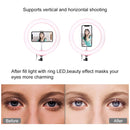 PULUZ 10.2 inch 26cm USB 10 Modes 8 Colors RGBW Dimmable LED Ring Vlogging Photography Video Lights with Cold Shoe Tripod Ball Head & Phone Clamp(Pink)
