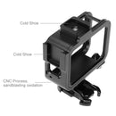 PULUZ for GoPro HERO8 Black Standard Border Aluminum Alloy Frame Mount Protective Case with Base Buckle & Long Screw(Black)