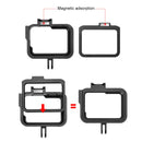 PULUZ for GoPro HERO8 Black Standard Border Aluminum Alloy Frame Mount Protective Case with Base Buckle & Long Screw(Black)