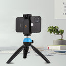 PULUZ Selfie Sticks Tripod Mount Phone Clamp with 1/4 inch Screw Holes & Cold Shoe Base(Black)