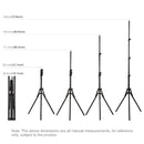 PULUZ Reverse Foldable 4 Sections 1.8m Height Tripod Mount Holder for Vlogging Video Light Live Broadcast Kits(Black)