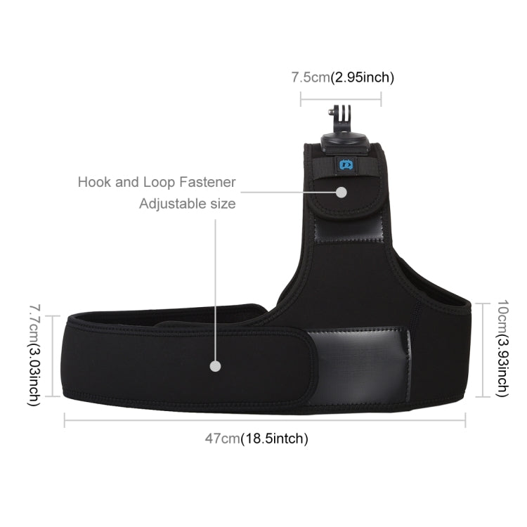 PULUZ Neoprene Dual & Single Shoulder Strap Adjustable Chest Belt Mount for GoPro HERO10 Black / HERO9 Black / HERO8 Black / HERO7 /6 /5 /5 Session /4 Session /4 /3+ /3 /2 /1, Insta360 ONE R, DJI Osmo Action and Other Action Cameras