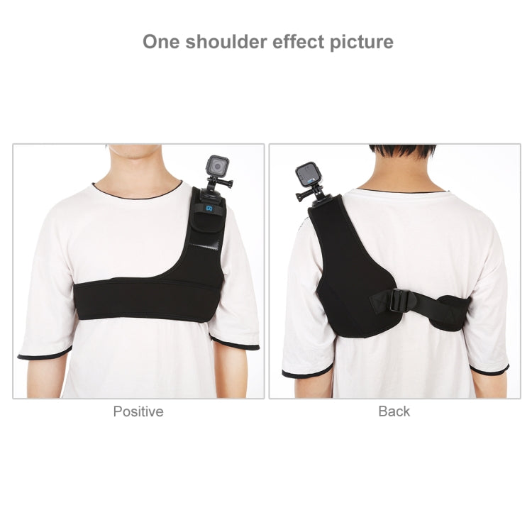 PULUZ Neoprene Dual & Single Shoulder Strap Adjustable Chest Belt Mount for GoPro HERO10 Black / HERO9 Black / HERO8 Black / HERO7 /6 /5 /5 Session /4 Session /4 /3+ /3 /2 /1, Insta360 ONE R, DJI Osmo Action and Other Action Cameras