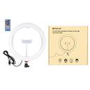 PULUZ 10.2 inch 26cm Curved Surface USB RGBW Dimmable LED Ring Vlogging Photography Video Lights with Tripod Ball Head & Remote Control & Phone Clamp(Pink)